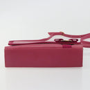 Salvatore Ferragamo Vala Shoulder Bag Leather Pink Gold Auth 193072-5