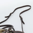 PRADA Hand Bag Canvas Leather 2way Beige Silver Auth 193073V-10