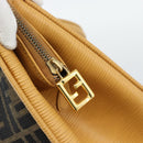 FENDI Zucca Canvas Hand Bag Black Brown Auth 193074V-14
