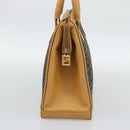 FENDI Zucca Canvas Hand Bag Black Brown Auth 193074V-4