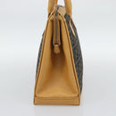 FENDI Zucca Canvas Hand Bag Black Brown Auth 193074V-5