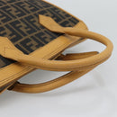 FENDI Zucca Canvas Hand Bag Black Brown Auth 193074V-7