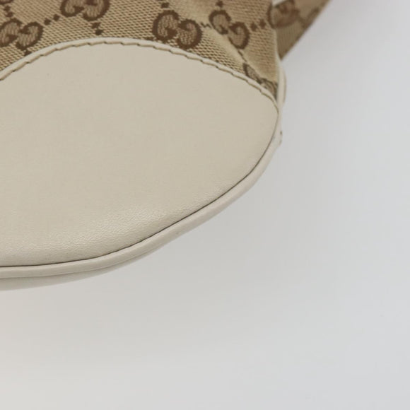 GUCCI GG Canvas Web Sherry Line Pretty Bag Beige Gold 257065 Auth 193075V