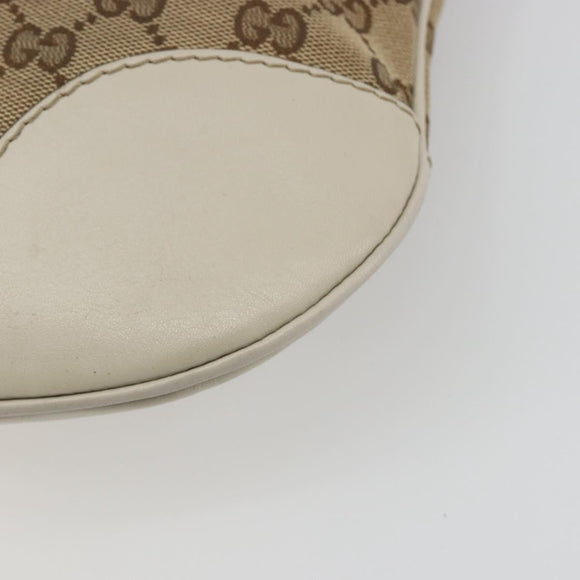 GUCCI GG Canvas Web Sherry Line Pretty Bag Beige Gold 257065 Auth 193075V