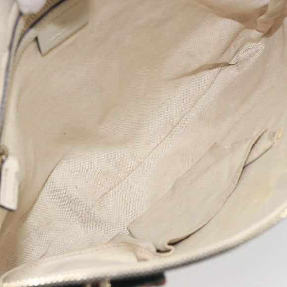 GUCCI GG Canvas Web Sherry Line Pretty Bag Beige Gold 257065 Auth 193075V
