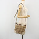 GUCCI GG Canvas Web Sherry Line Pretty Bag Beige Gold 257065 Auth 193075V-23