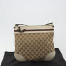 GUCCI GG Canvas Web Sherry Line Pretty Bag Beige Gold 257065 Auth 193075V-24