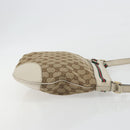 GUCCI GG Canvas Web Sherry Line Pretty Bag Beige Gold 257065 Auth 193075V-4