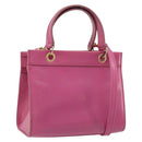 CELINE Hand Bag Leather 2way Pink Gold Auth 193077A-1