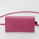 CELINE Hand Bag Leather 2way Pink Gold Auth 193077A-5