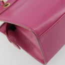 CELINE Hand Bag Leather 2way Pink Gold Auth 193077A-18