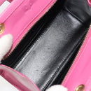 CELINE Hand Bag Leather 2way Pink Gold Auth 193077A-11
