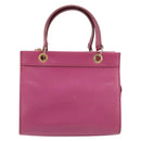 CELINE Hand Bag Leather 2way Pink Gold Auth 193077A-13