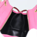 CELINE Hand Bag Leather 2way Pink Gold Auth 193077A-20