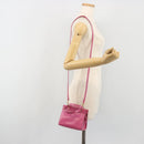 CELINE Hand Bag Leather 2way Pink Gold Auth 193077A-23