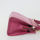 CELINE Hand Bag Leather 2way Pink Gold Auth 193077A-3