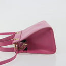 CELINE Hand Bag Leather 2way Pink Gold Auth 193077A-4