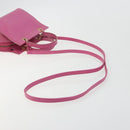 CELINE Hand Bag Leather 2way Pink Gold Auth 193077A-8
