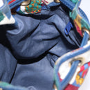 BOTTEGA VENETA Shoulder Bag Satin Blue Gold Auth 193078-18