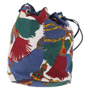 BOTTEGA VENETA Shoulder Bag Satin Blue Gold Auth 193078-2