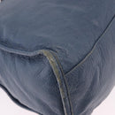 BALENCIAGA The City Hand Bag Leather 2way Blue 115748 Auth 193079V-17