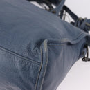 BALENCIAGA The City Hand Bag Leather 2way Blue 115748 Auth 193079V-18