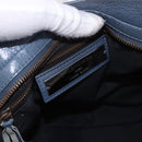 BALENCIAGA The City Hand Bag Leather 2way Blue 115748 Auth 193079V-21