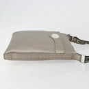 FENDI Celeria Shoulder Bag Leather Gray Silver Auth 193080A-3