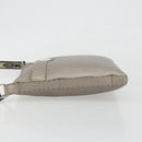 FENDI Celeria Shoulder Bag Leather Gray Silver Auth 193080A-4