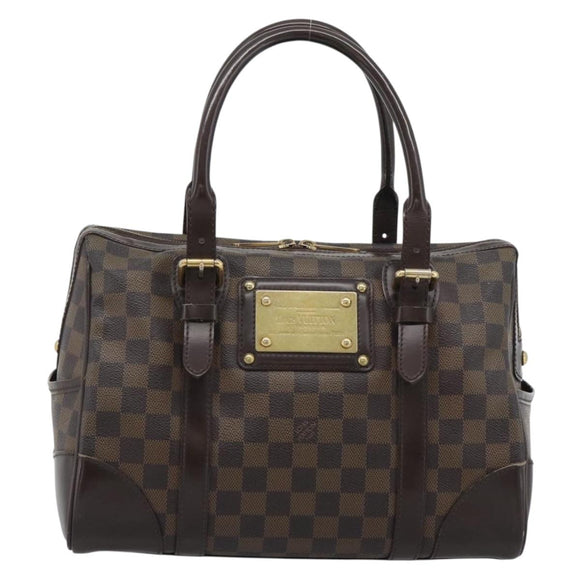 LOUIS VUITTON Damier Ebene Berkeley Hand Bag N52000 LV Auth 193081