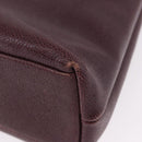 CHANEL Chain Tote Bag Caviar Skin Bordeaux Gold CC Auth 193083A-18
