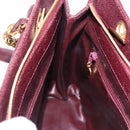 CHANEL Chain Tote Bag Caviar Skin Bordeaux Gold CC Auth 193083A-23