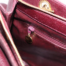 CHANEL Chain Tote Bag Caviar Skin Bordeaux Gold CC Auth 193083A-24