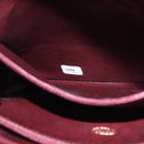 CHANEL Chain Tote Bag Caviar Skin Bordeaux Gold CC Auth 193083A-11