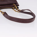 CHANEL Chain Tote Bag Caviar Skin Bordeaux Gold CC Auth 193083A-7