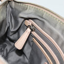 Miu Miu Hand Bag Leather 2way Beige Silver Auth 193084A-26