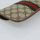 GUCCI GG Supreme Web Sherry Line Pouch PVC Beige Gold 014 14 5205 Auth 193085A-16