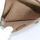 GUCCI GG Supreme Web Sherry Line Pouch PVC Beige Gold 014 14 5205 Auth 193085A-8