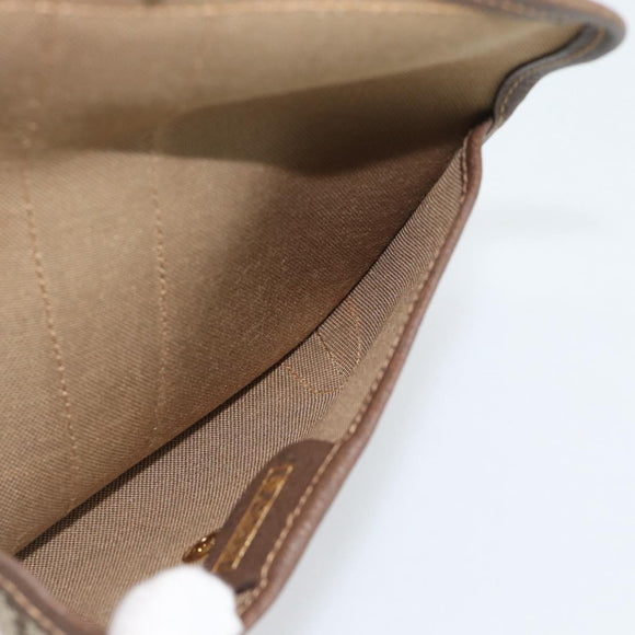 GUCCI GG Supreme Web Sherry Line Pouch PVC Beige Gold 014 14 5205 Auth 193085A