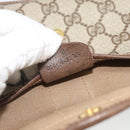 GUCCI GG Supreme Web Sherry Line Pouch PVC Beige Gold 014 14 5205 Auth 193085A-12