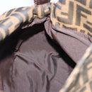 FENDI Zucca Canvas Mamma Baguette Shoulder Bag Brown Black Auth 193086V-19