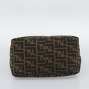 FENDI Zucca Canvas Mamma Baguette Shoulder Bag Brown Black Auth 193086V-5