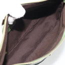 GUCCI Bamboo Shoulder Bag Leather Green Gold 137378 Auth 193088V-16