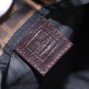 FENDI Zucca Canvas Hand Bag Black Brown Auth 193091-17