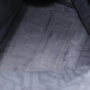 FENDI Zucca Canvas Hand Bag Black Brown Auth 193091-11