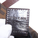 FENDI Zucca Canvas Hand Bag Black Brown Auth 193091-12