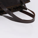 FENDI Zucca Canvas Hand Bag Black Brown Auth 193091-7