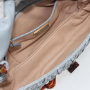 PRADA Gathered Pla Chain Shoulder Bag Leather Light Blue Auth 193094M-9