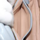PRADA Gathered Pla Chain Shoulder Bag Leather Light Blue Auth 193094M-26
