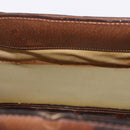 GUCCI Hand Bag Leather Brown Gold Auth 193095-24